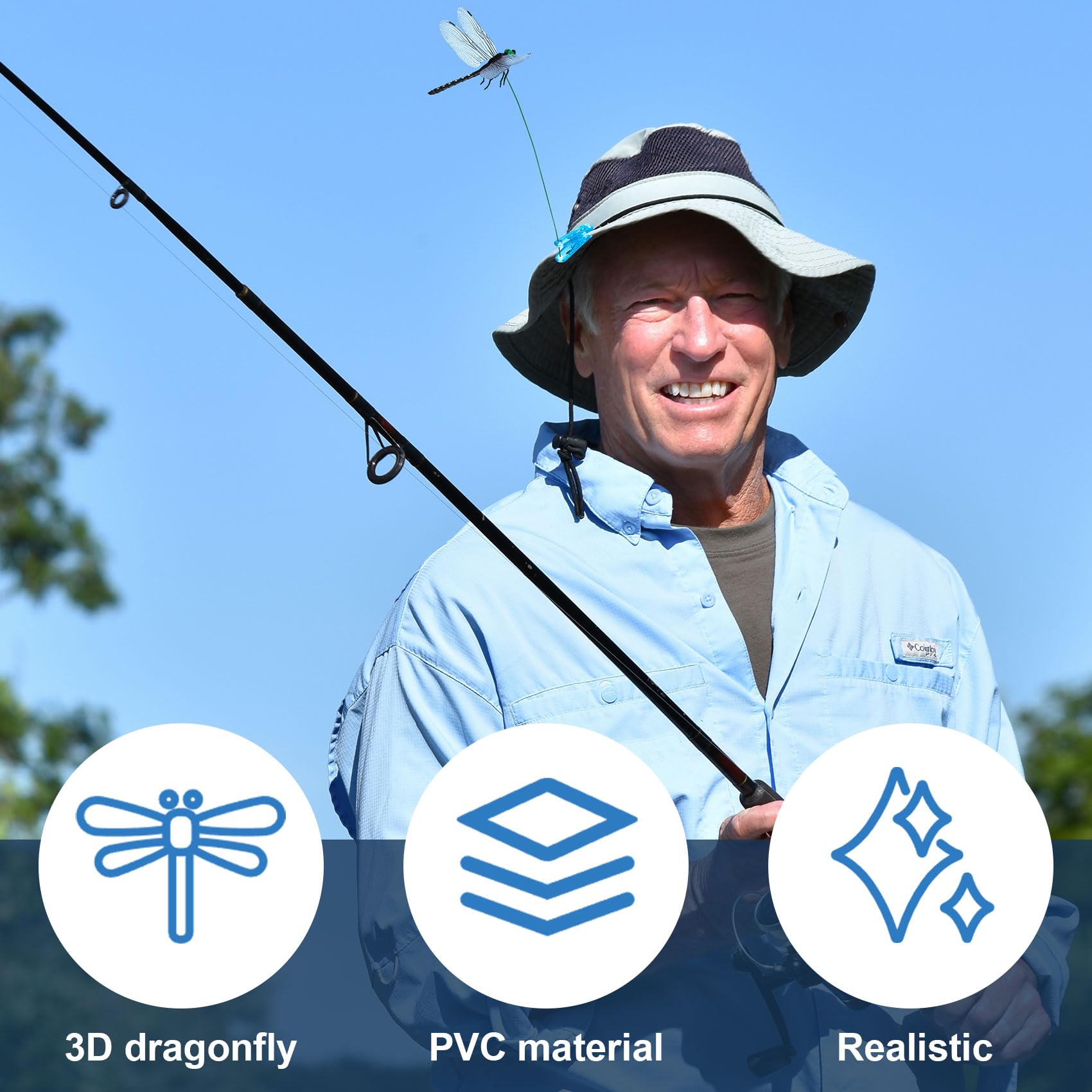 BEIQIYA dragonfly clips stainless steel pole provides weather-resistant support