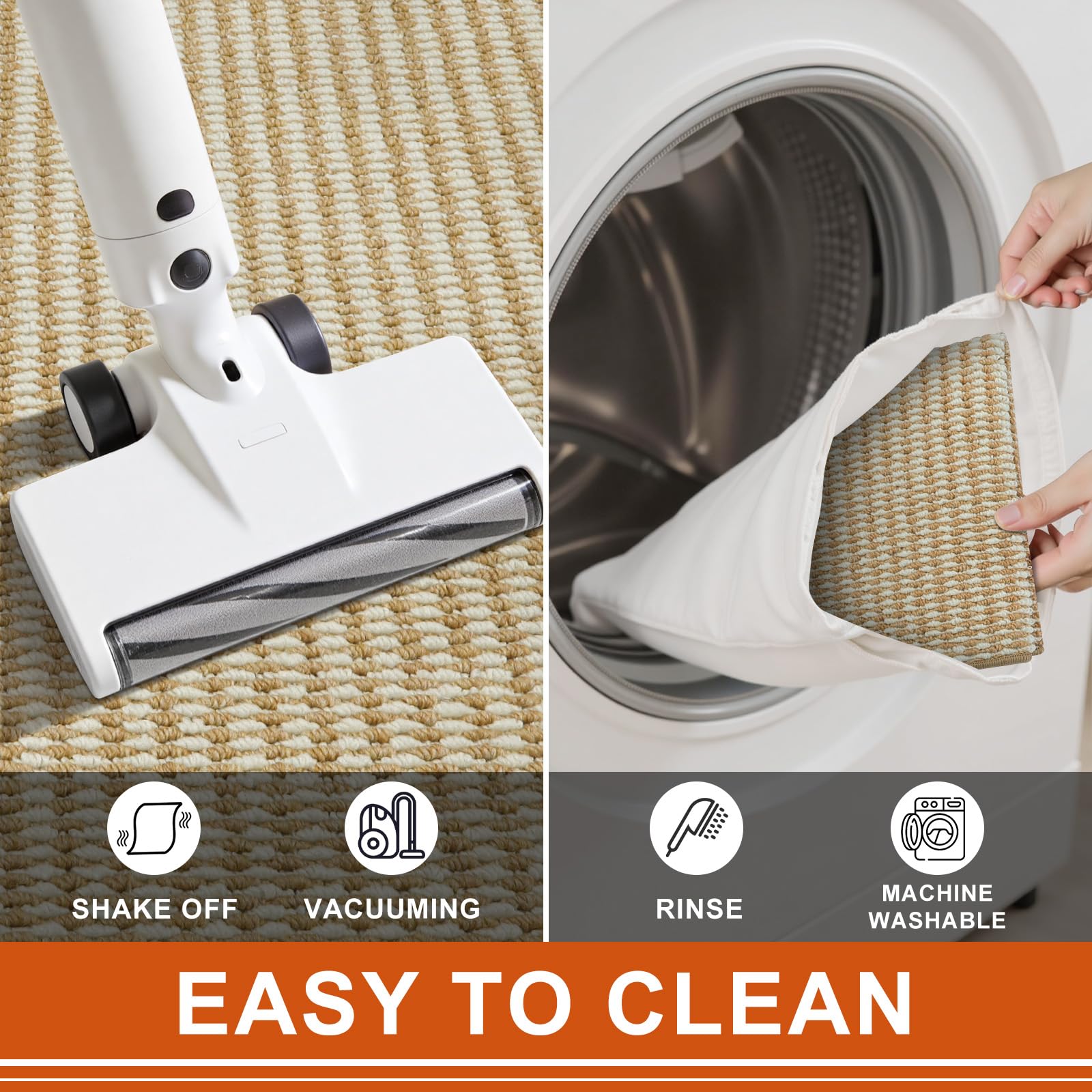BEISIFLOOR dense yarn construction enhances dirt removal and softness