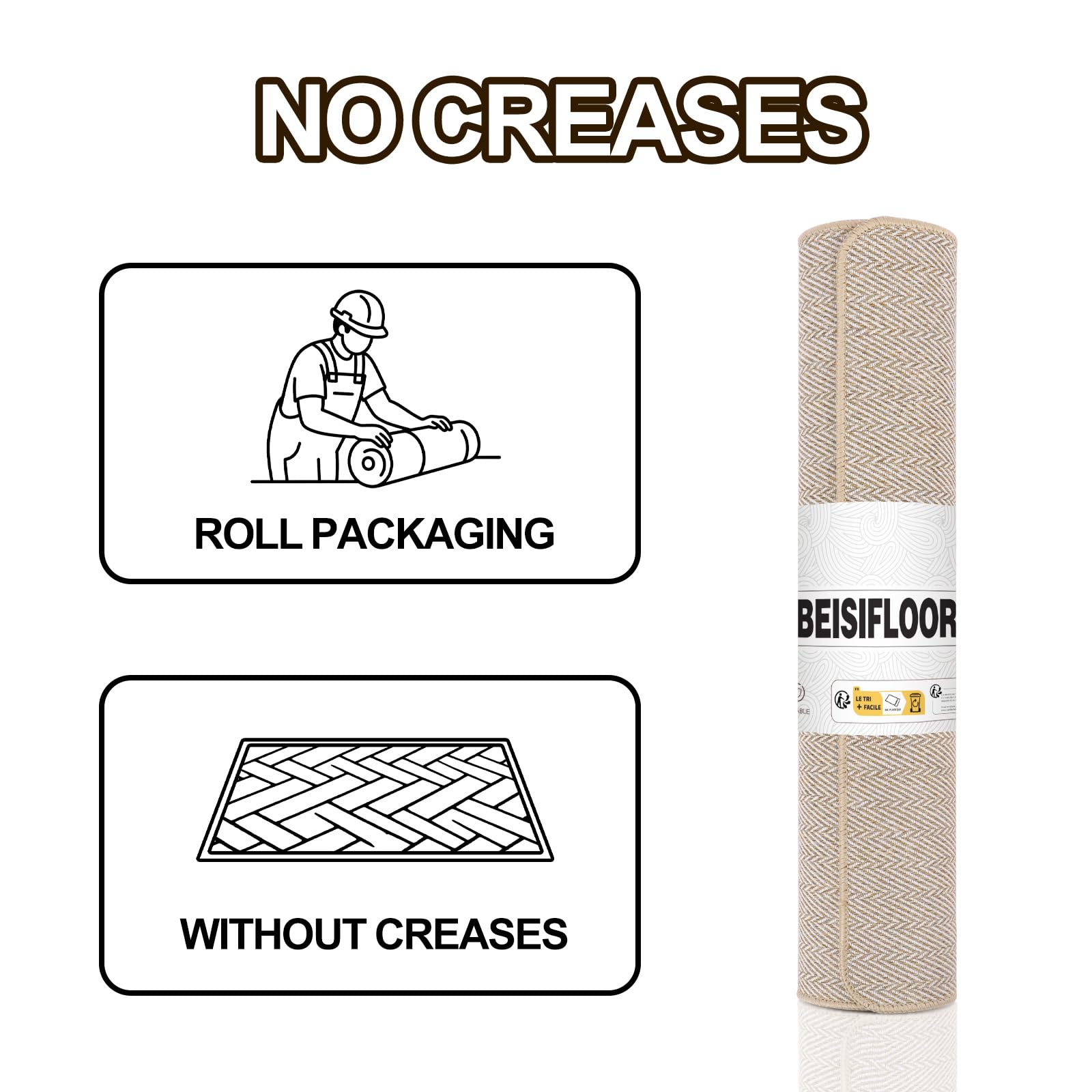 BEISIFLOOR mat cleans easily with a hose or vacuum for quick maintenance.