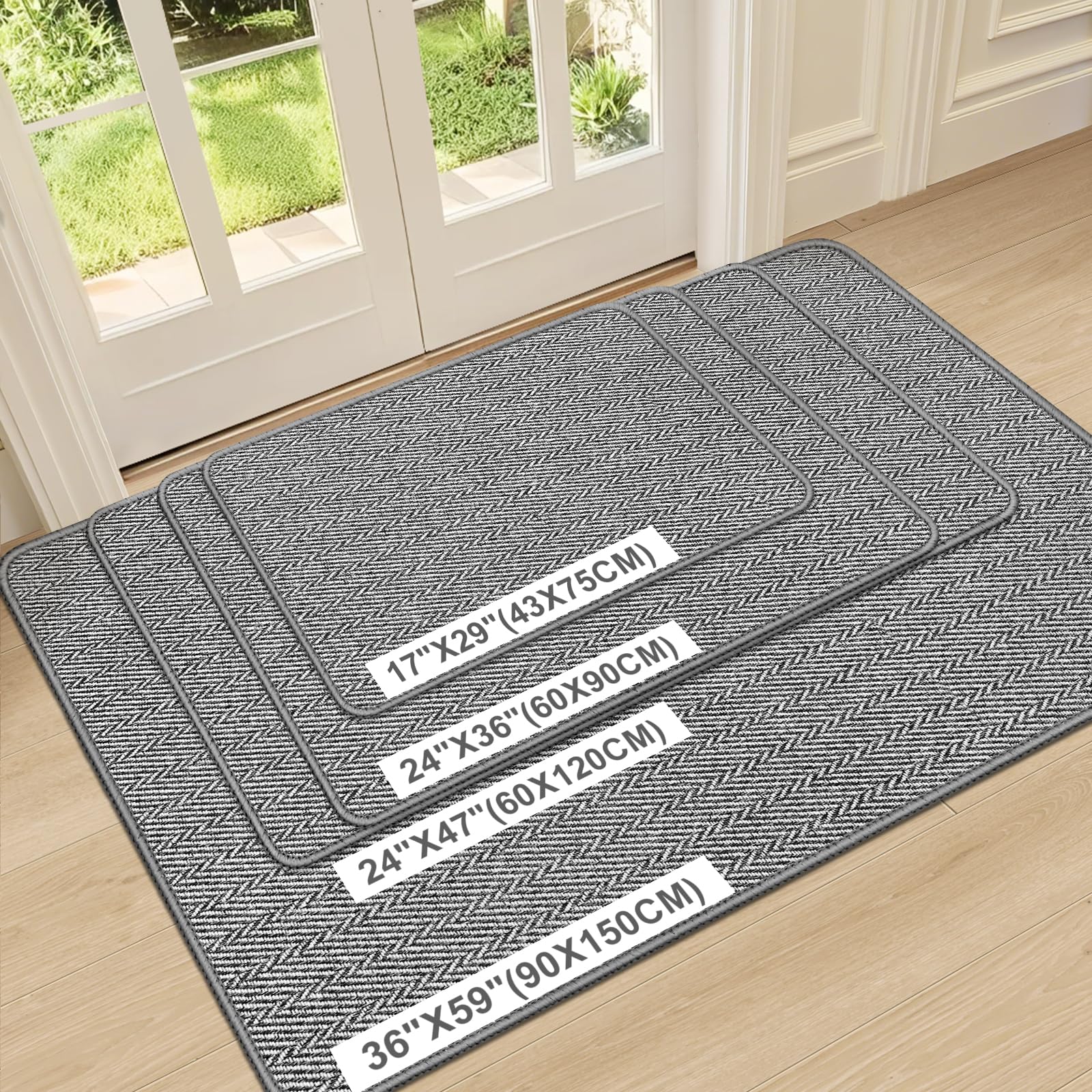 BEISIFLOOR indoor entryway mat demonstrates moisture and dirt absorption for cleaner floors