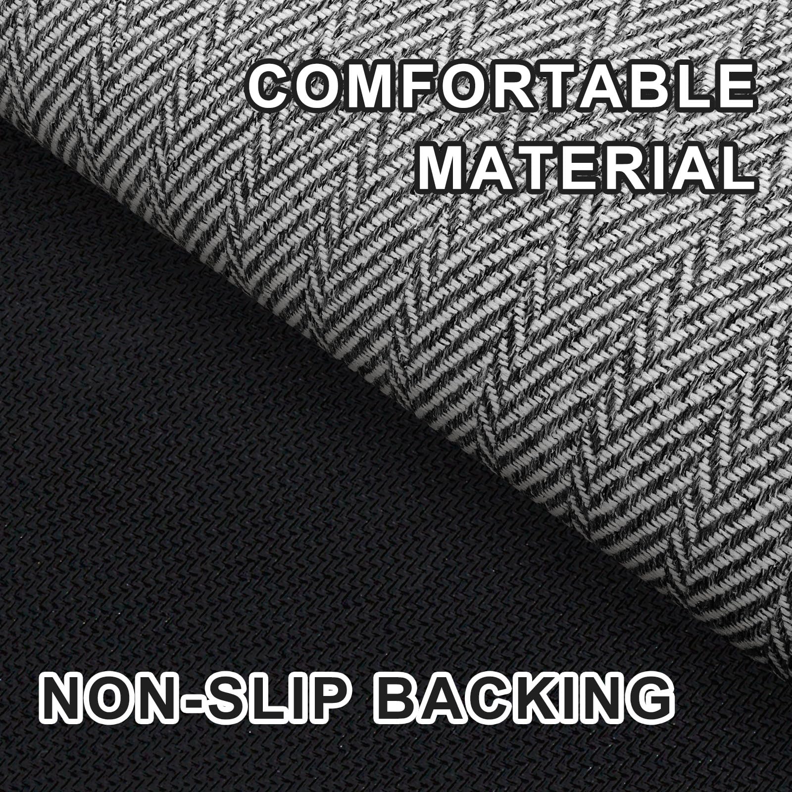BEISIFLOOR non-slip backing door mat helps prevent slipping on smooth floors