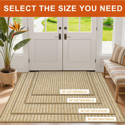 BEISIFLOOR mat with non-slip backing stays secure on indoor floors