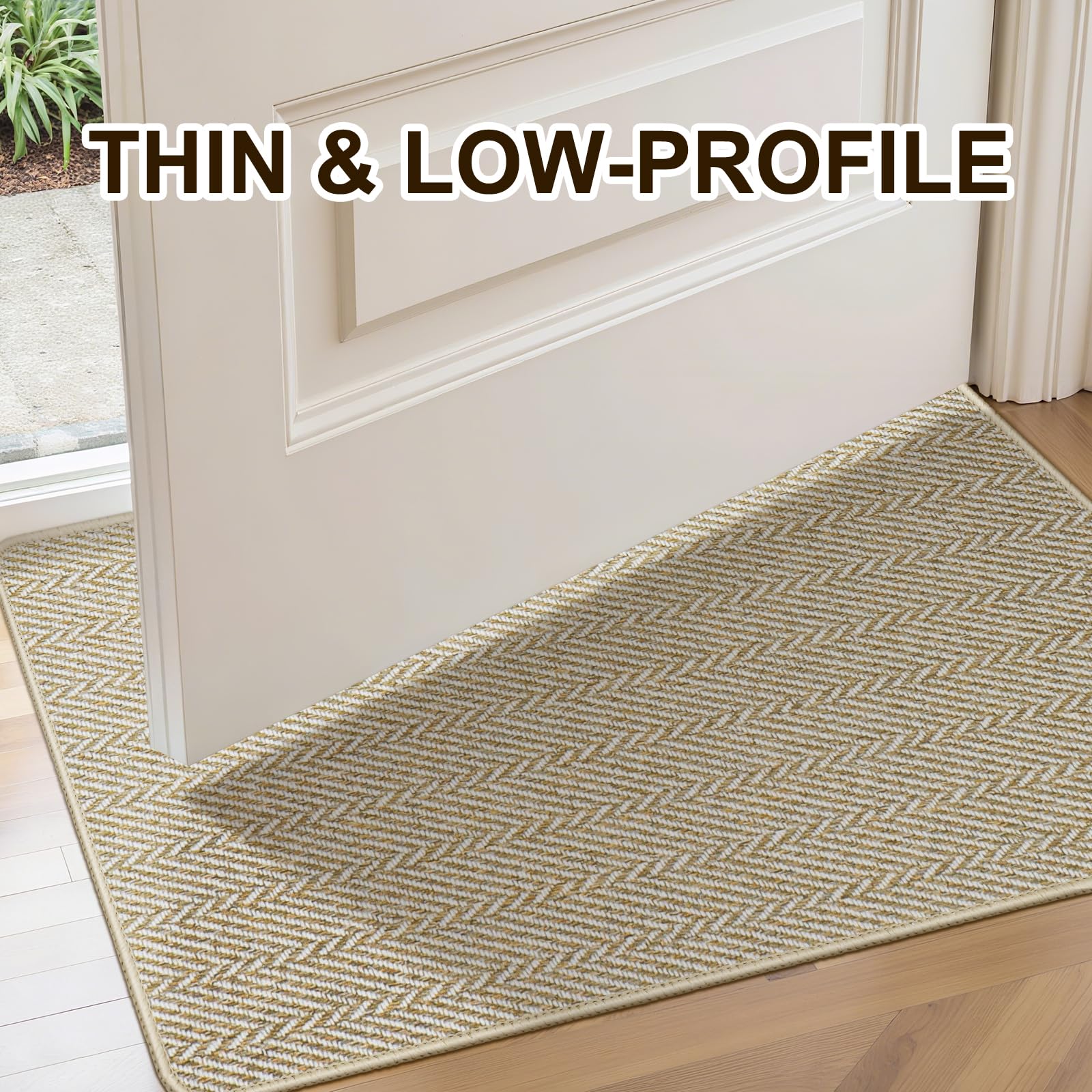 BEISIFLOOR durable polyester mat withstands daily use.