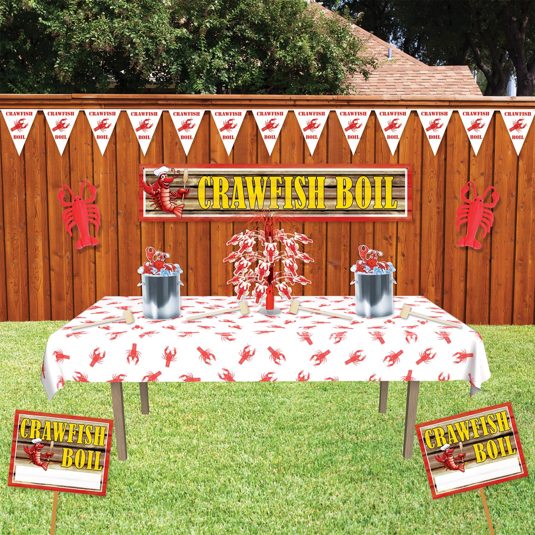 Beistle inflatable crawfish made of durable plastic for repeated use