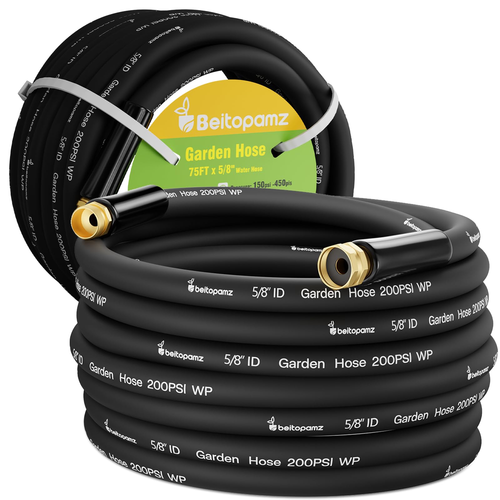 Beitopamz garden hose 75ft extended for lawn watering and reach