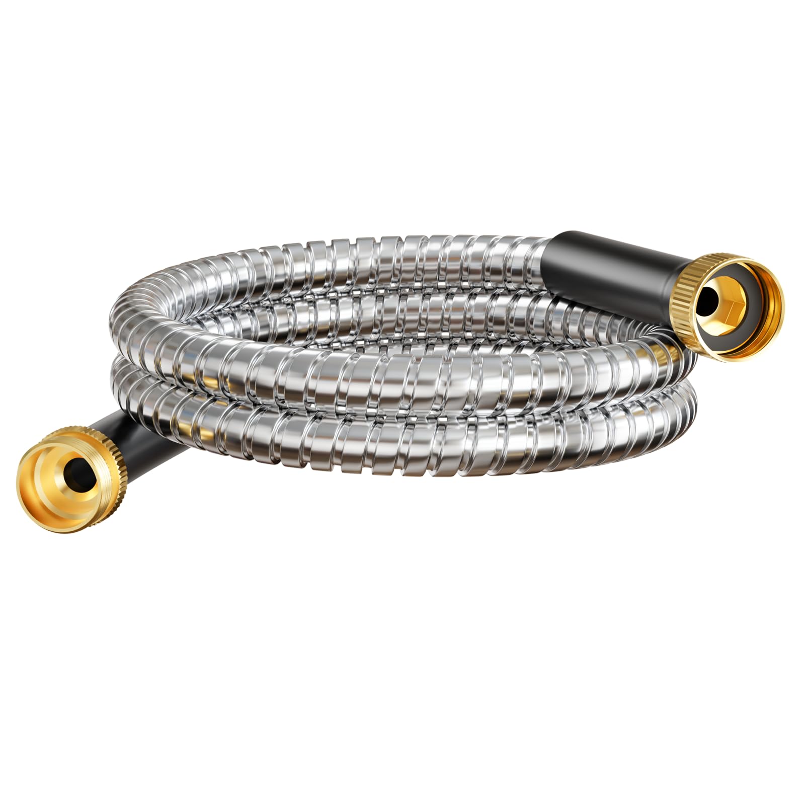 Beitopamz short garden hose with durable metal body for easy storage and use.