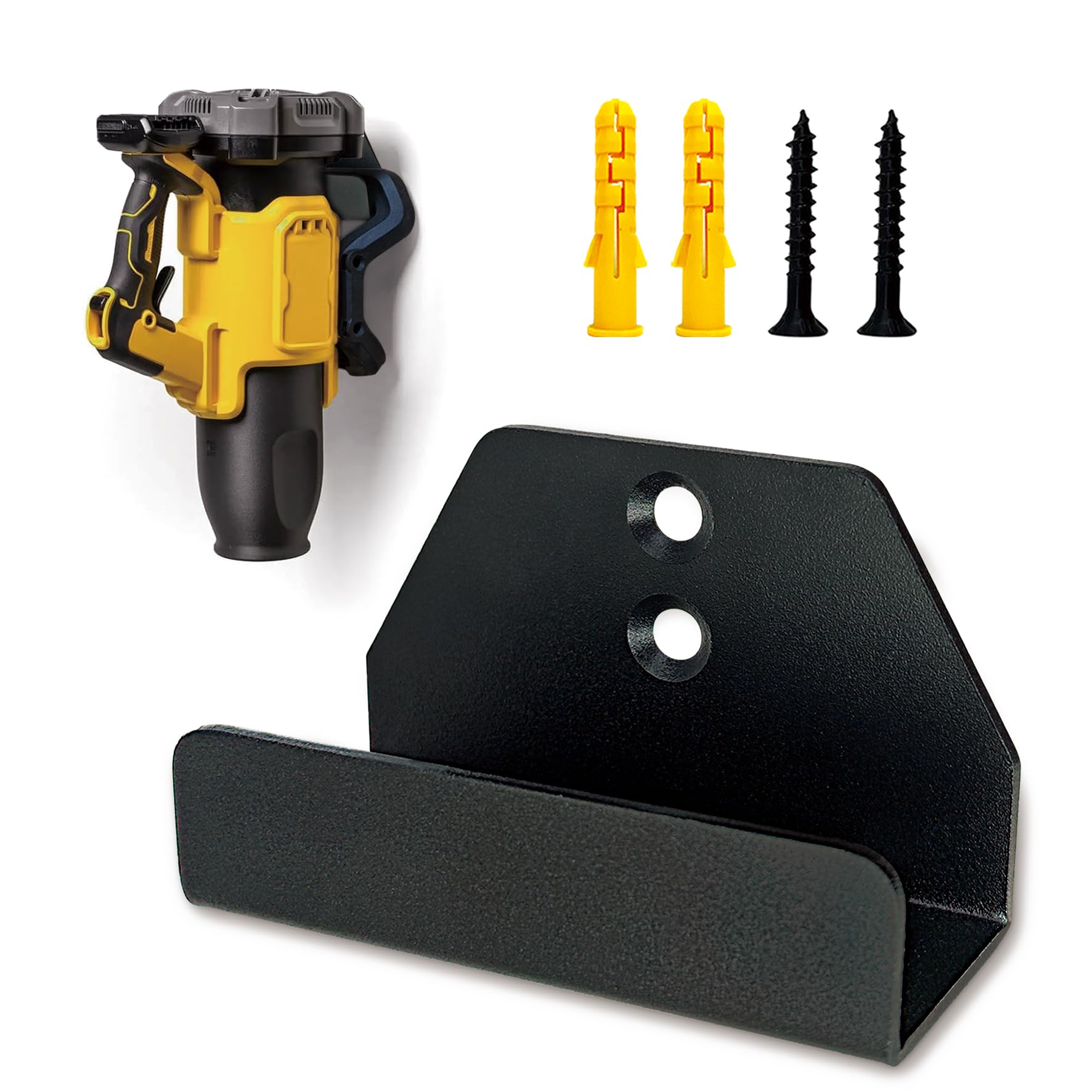 BELIEFLUO wall mount bracket secures DEWALT DCBL722 blower for neat storage.
