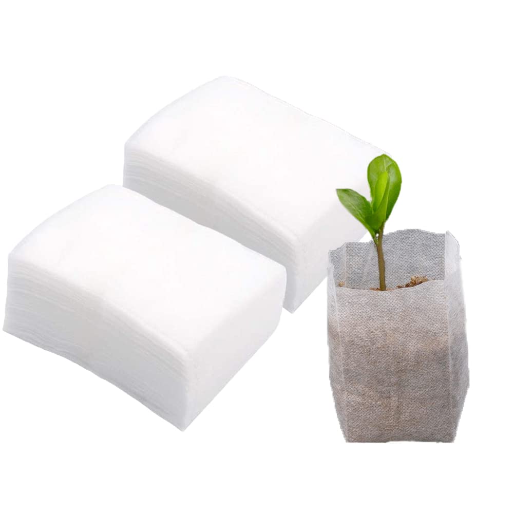 Belit 100Pcs Nursery Bags closeup shows breathable non-woven fabric for healthier seedling roots.