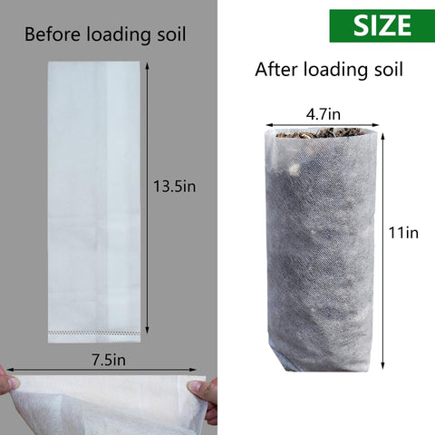 Belit 50-pack grow bag packaging folded for easy transport and storage