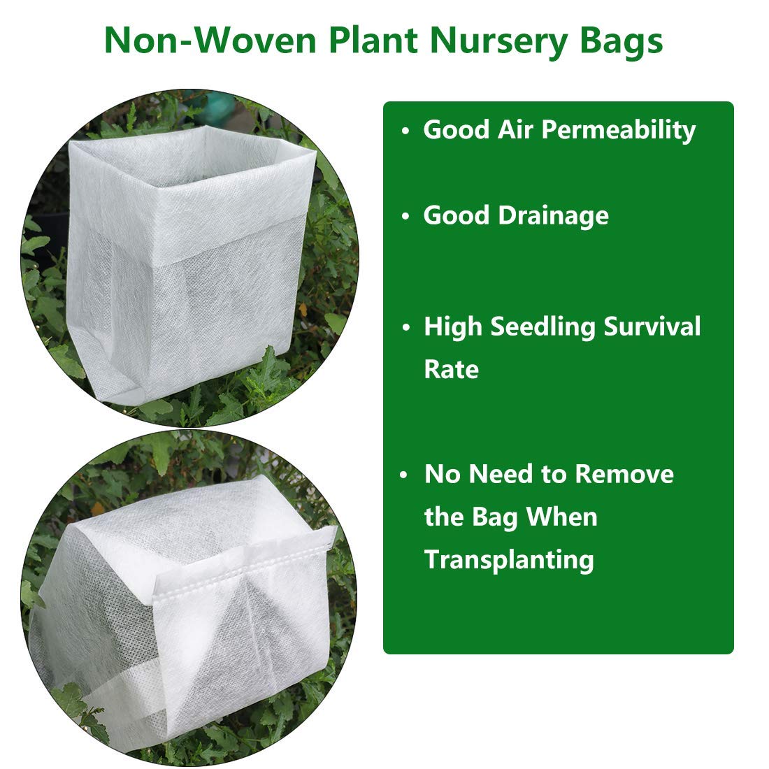 Belit grow bags used for transplanting vegetables in a home garden