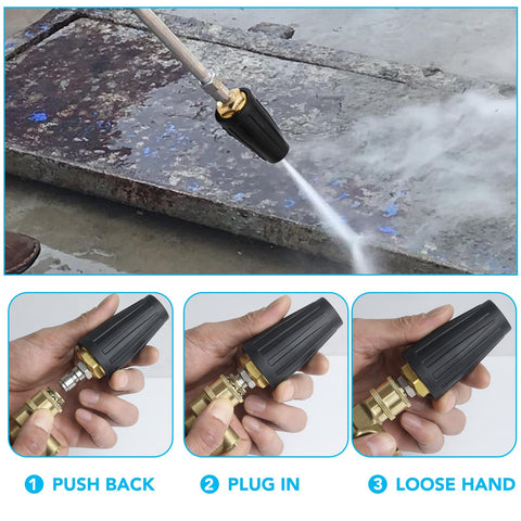 Belivetget pivoting coupler enabling flexible wand angles up to 4500 PSI