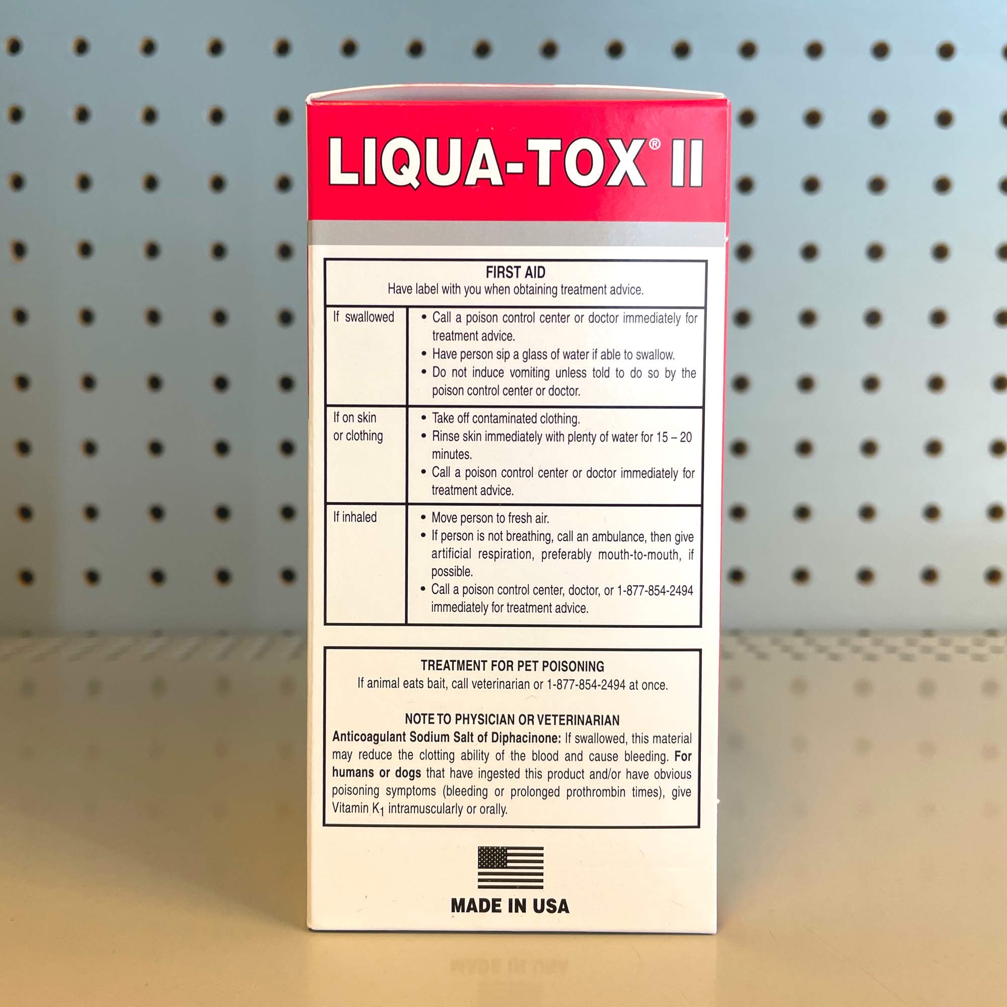 Liquatox label clearly shows EPA registration for proper product identification.