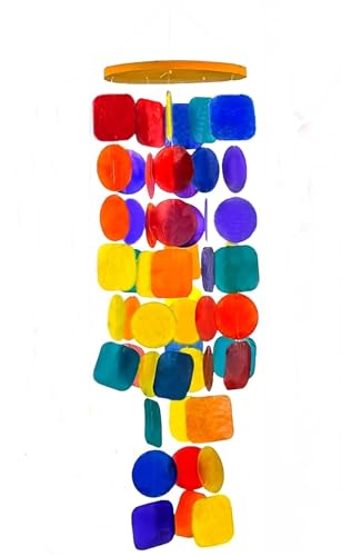 Bellaa handmade wind chimes on tropical patio enhance relaxation with soft melodies