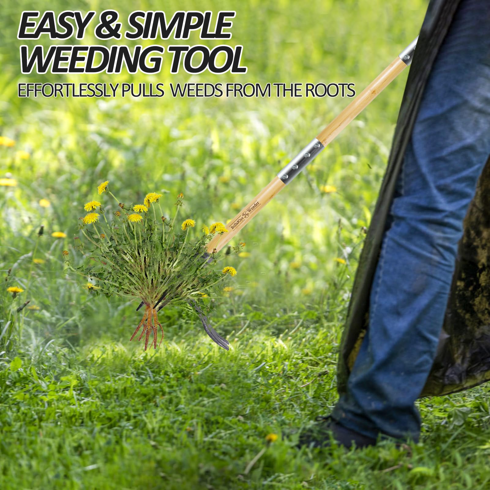 BellaJoyz Weeder is chemical-free and safe for families and pets.
