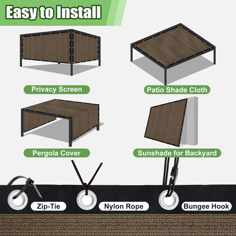 BELLE DURA shade cloth dries quickly after rain for hassle-free outdoor use.