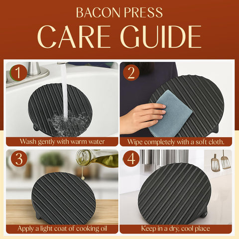 Bellemain burger press showing easy cleanup after cooking.