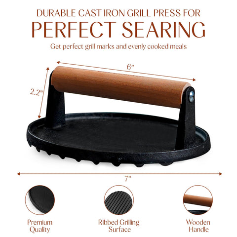 Bellemain 7-inch press top view highlighting compact patty shaping