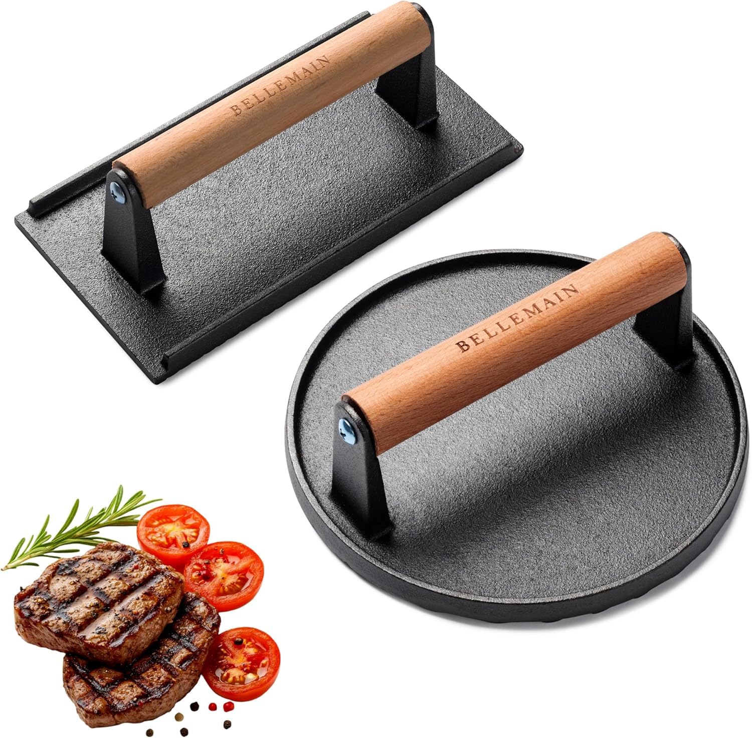 Bellemain heavy-duty press for burger sear and crust