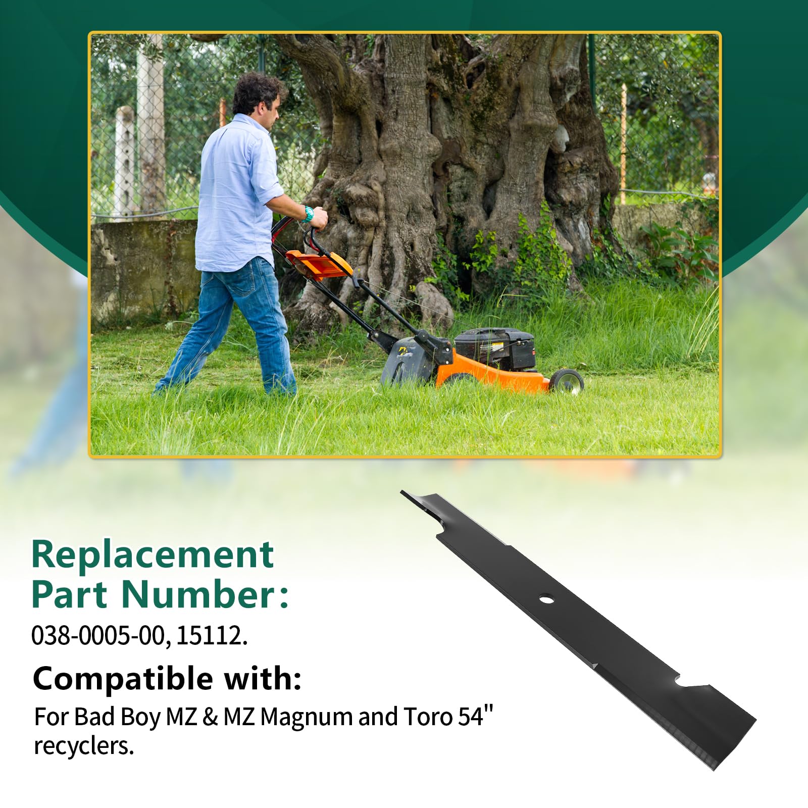 Belleone high-lift blade edge enhances mowing efficiency across dense turf