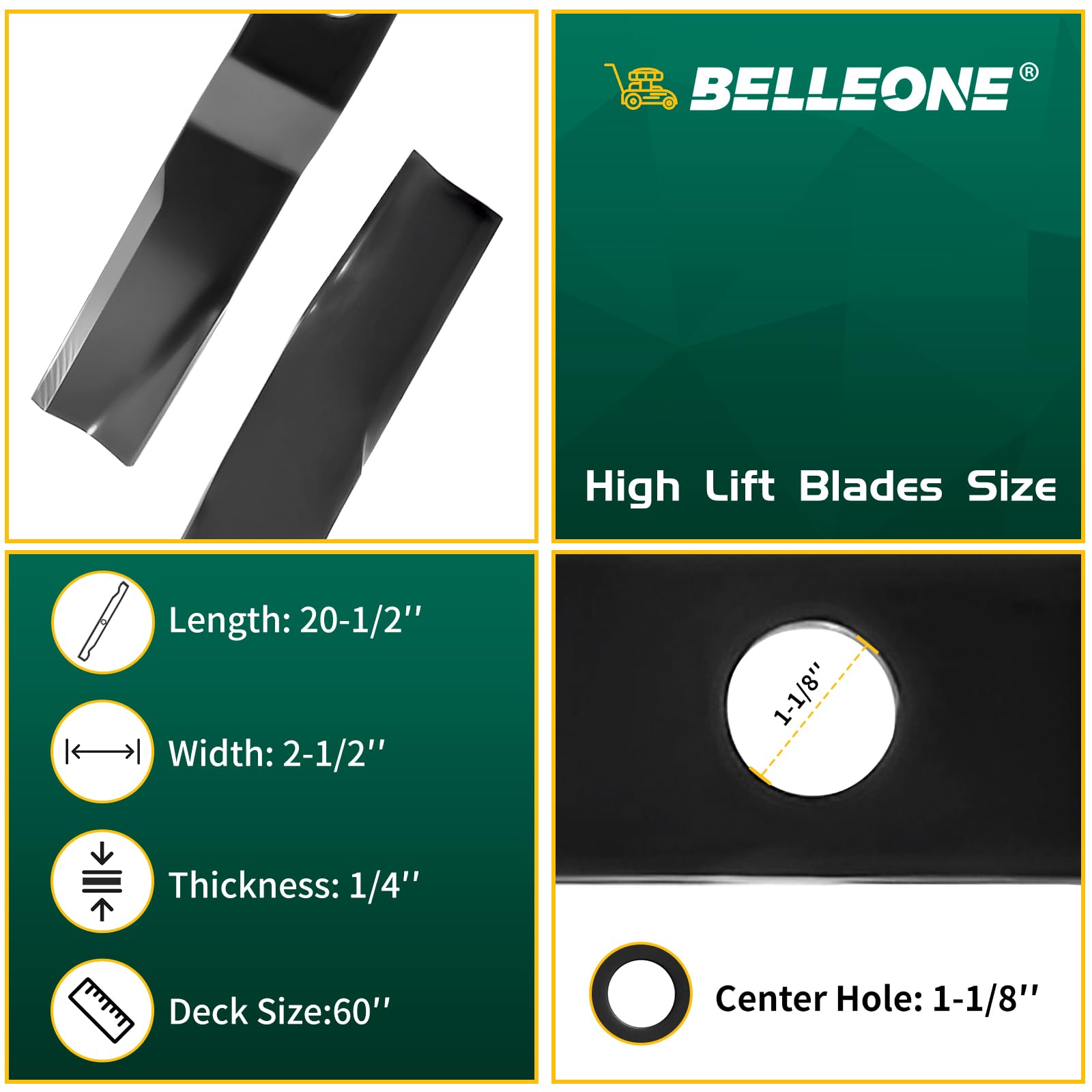 Three-pack Belleone blades ready for quick swaps and reduced downtime.