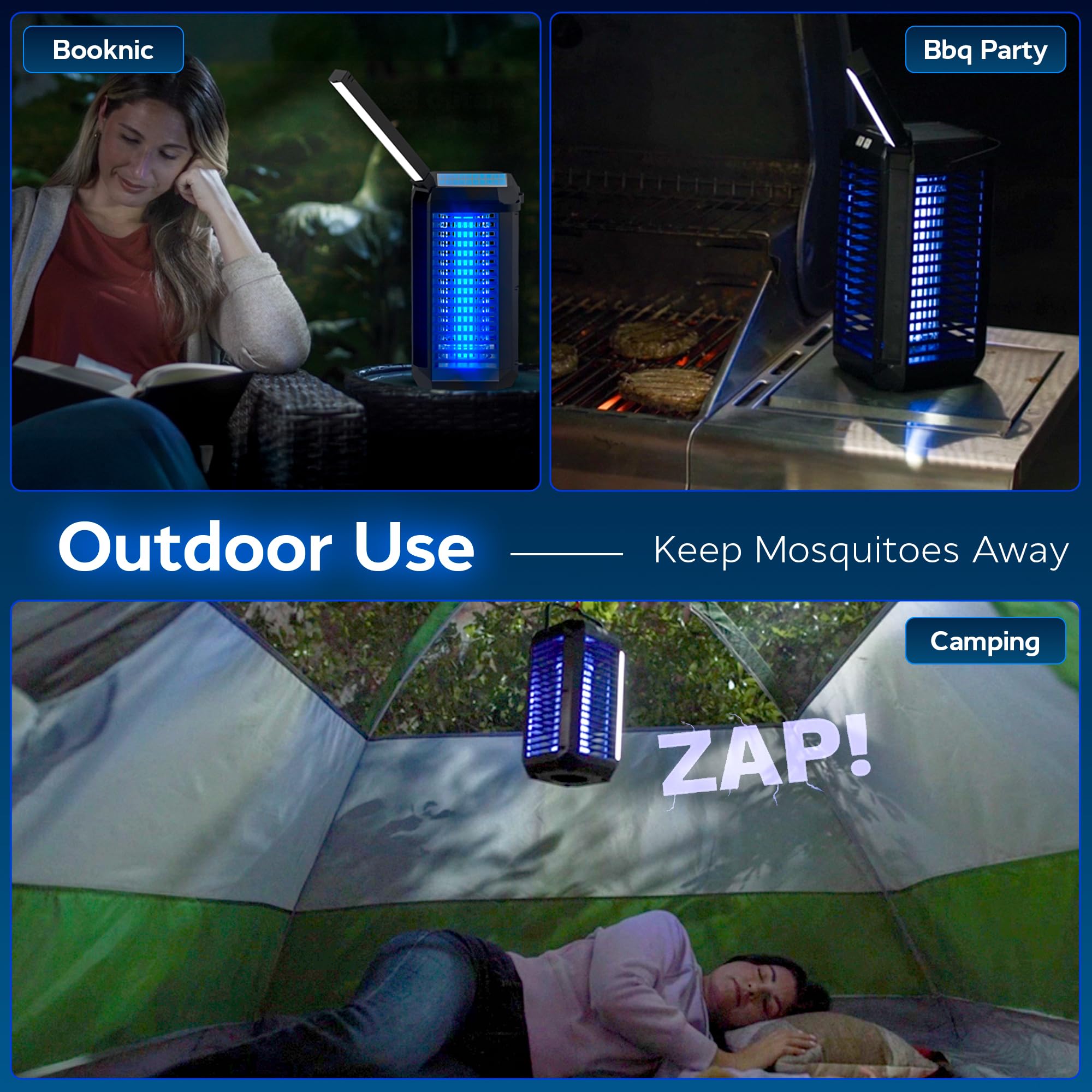 Bell+Howell Rogue UV light attracts flying insects for quick trapping