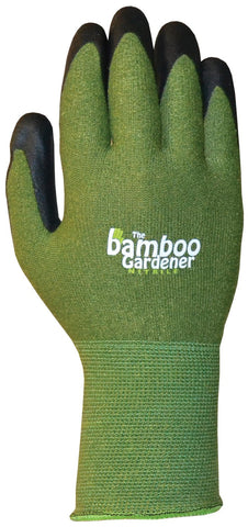 Bellingham Bamboo Gardener Gloves with nitrile palm for durable grip and comfort.