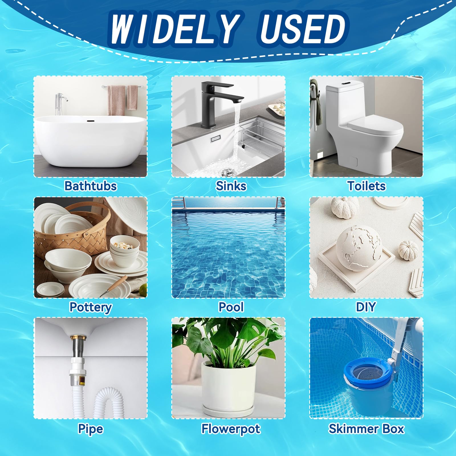 Bellisinno pool epoxy putty bonds fiberglass and cement surfaces