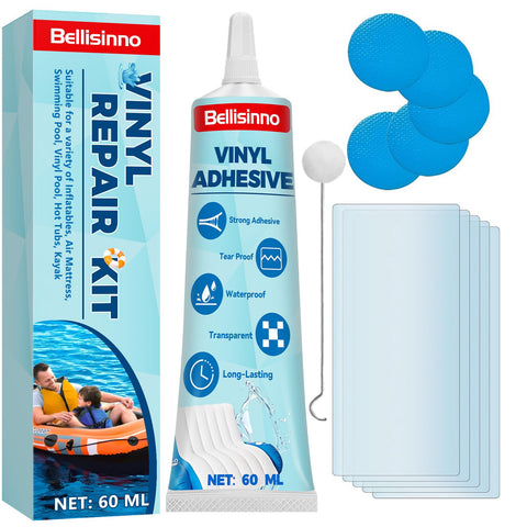 Bellisinno vinyl repair kit bottle for strong vinyl bonding.
