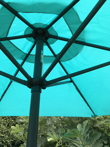BELLRINO canopy on umbrella frame demonstrates compatibility with six-rib designs.