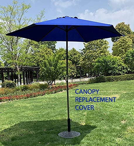 BELLRINO royal blue canopy seated on frame showcases quick, stylish replacement.