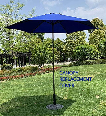BELLRINO royal blue canopy seated on frame showcases quick, stylish replacement.
