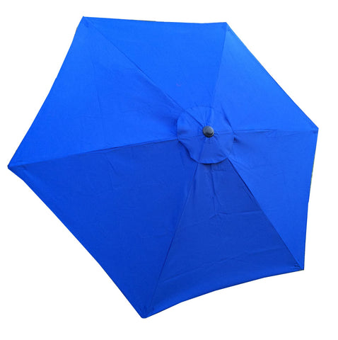 BELLRINO royal blue umbrella canopy 9ft 6-rib fits most frames for patio shade.