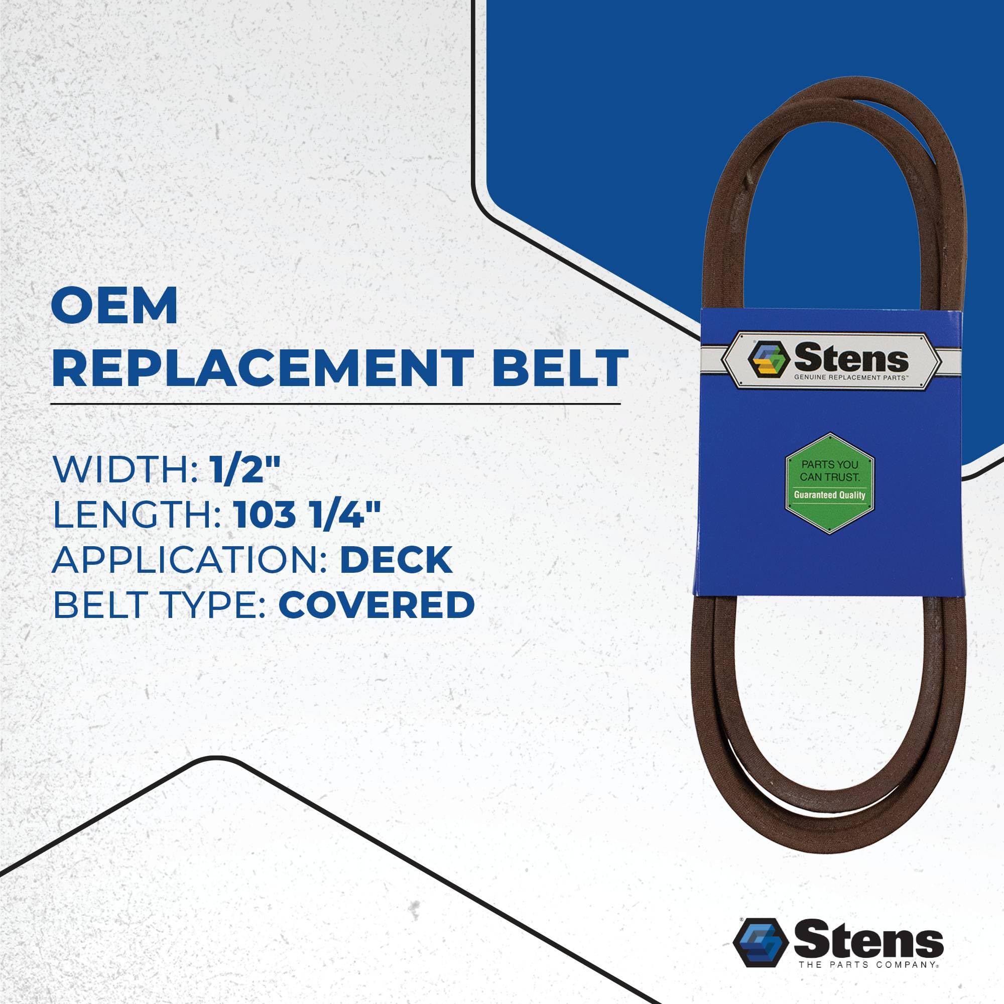 46-inch deck belt provides reliable drive for mowing.