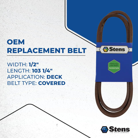 46-inch deck belt provides reliable drive for mowing.