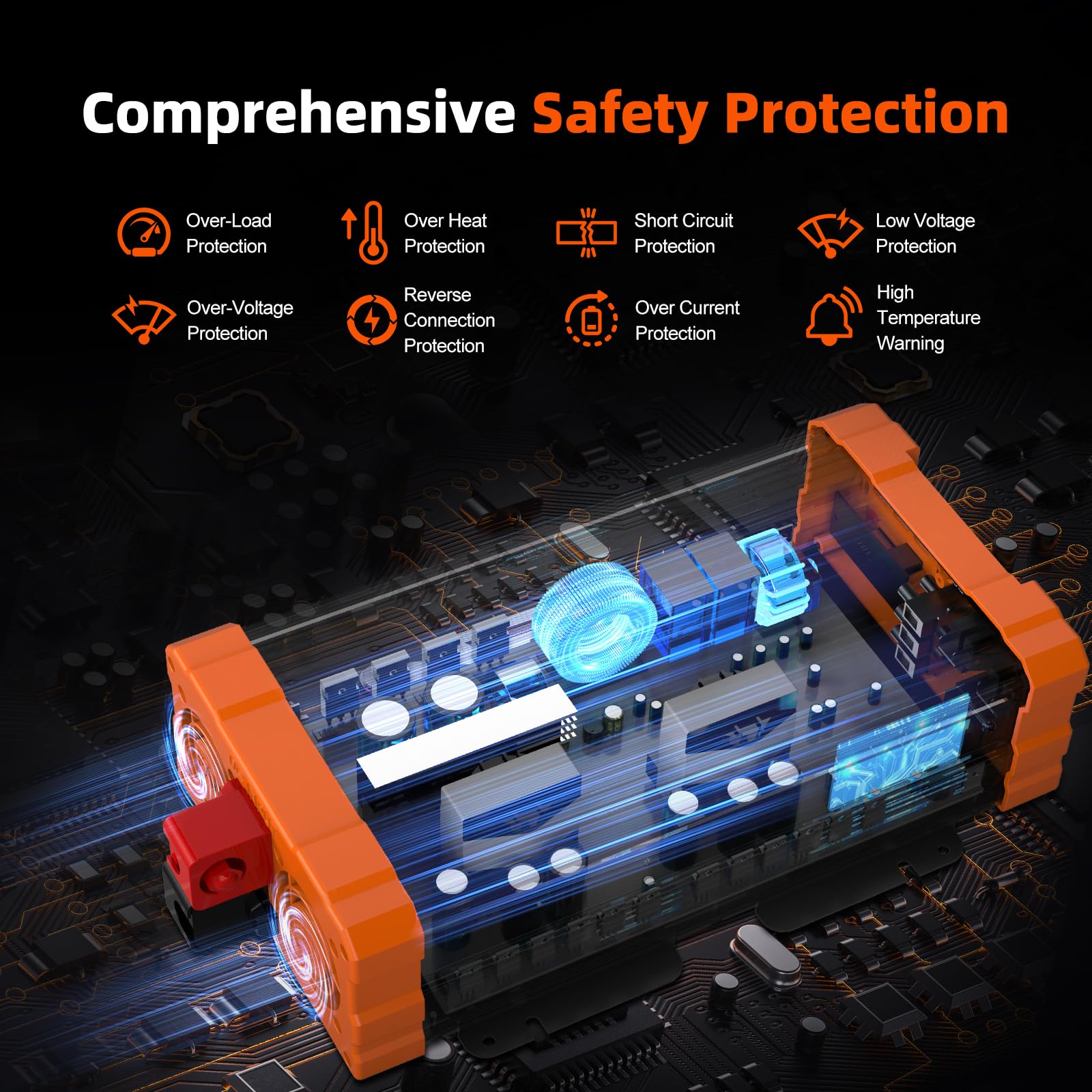 BELTTT 3000W pure sine wave inverter supports sensitive electronics.