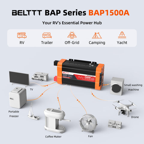 BELTTT inverter compact design offers portable power on the go