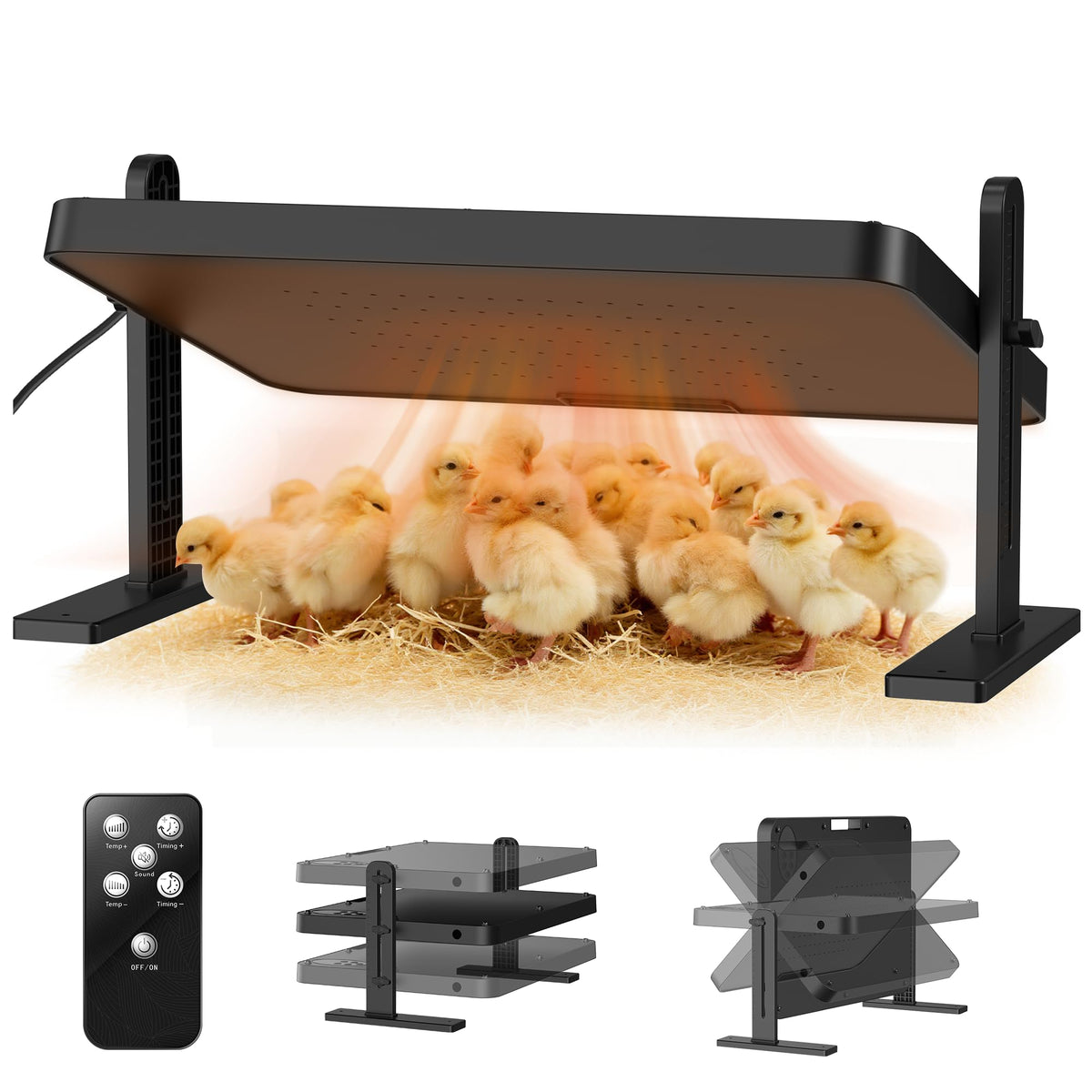 Bemokuri chick brooder heater with remote control for precise warmth