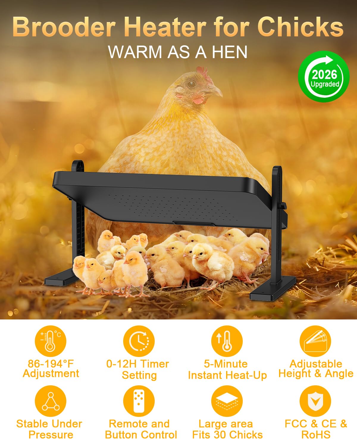 Bemokuri heat plate 16x12 inch covers up to 30 chicks evenly