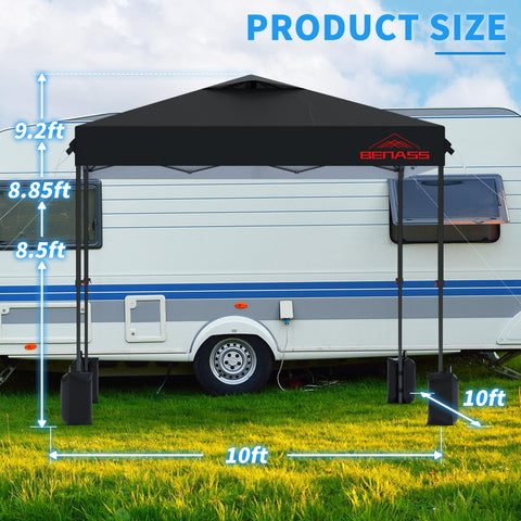 Benass canopy frame stability demonstrating sturdy structure for windy days