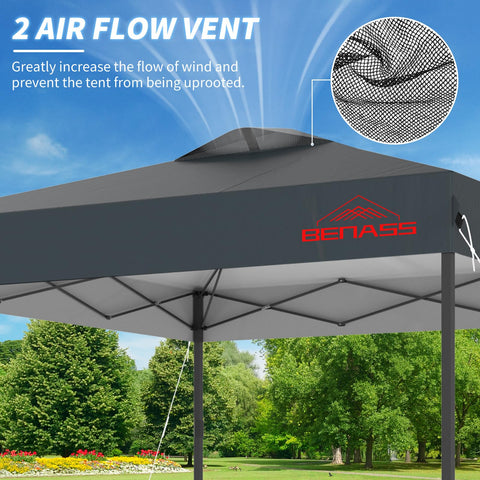Benass grey canopy top fabric ready to shield guests