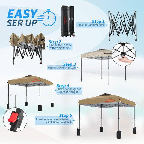 Benass canopy storage bag ready for portable transport.