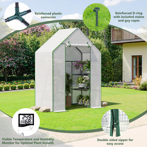 Benass greenhouse sturdy e-coat frame resists rust and supports long-term use