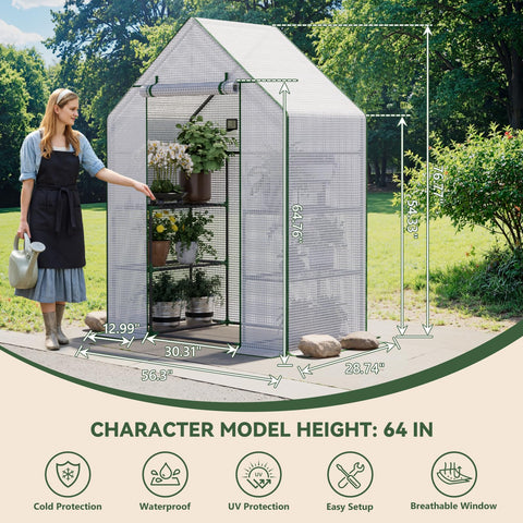 Benass greenhouse with thick PE cover provides weather protection for year-round plants