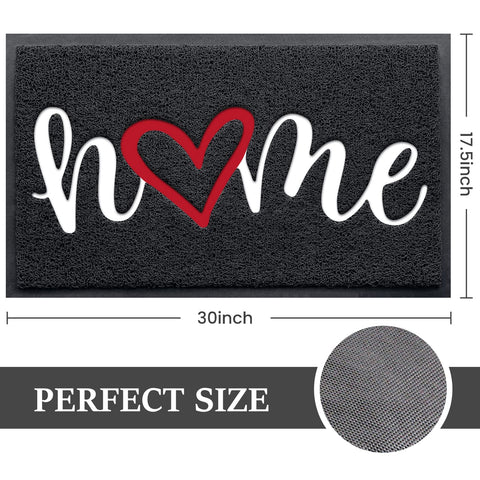 BeneathYourFeet door mat low-profile close-up highlights slim silhouette for easy door clearance.
