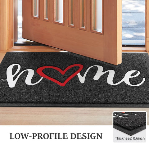 BeneathYourFeet door mat with non-slip backing stays put in high-traffic spots.