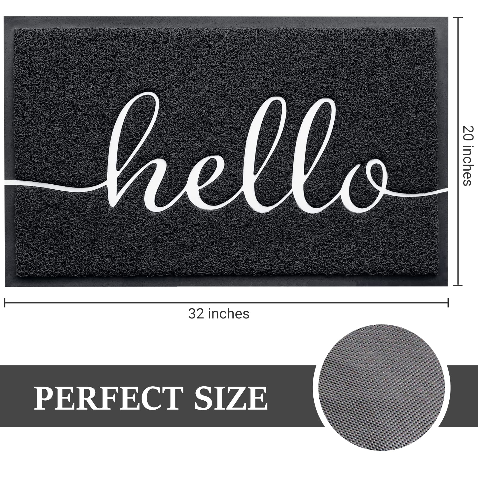 BeneathYourFeet indoor-outdoor door mat, 32x20 inches, versatile for entryways.