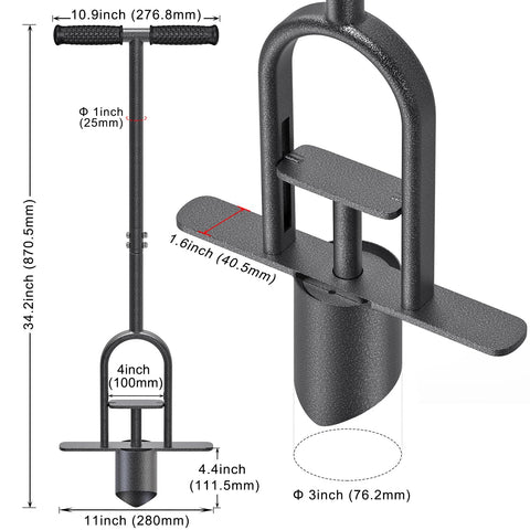 BeneLabel Soft Rubber Grip Handle reduces hand fatigue during long lawn sessions.