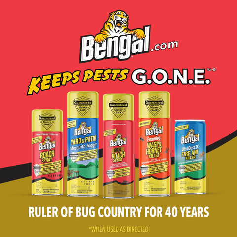Bengal Gold Roach Spray 11 oz can for six months protection.