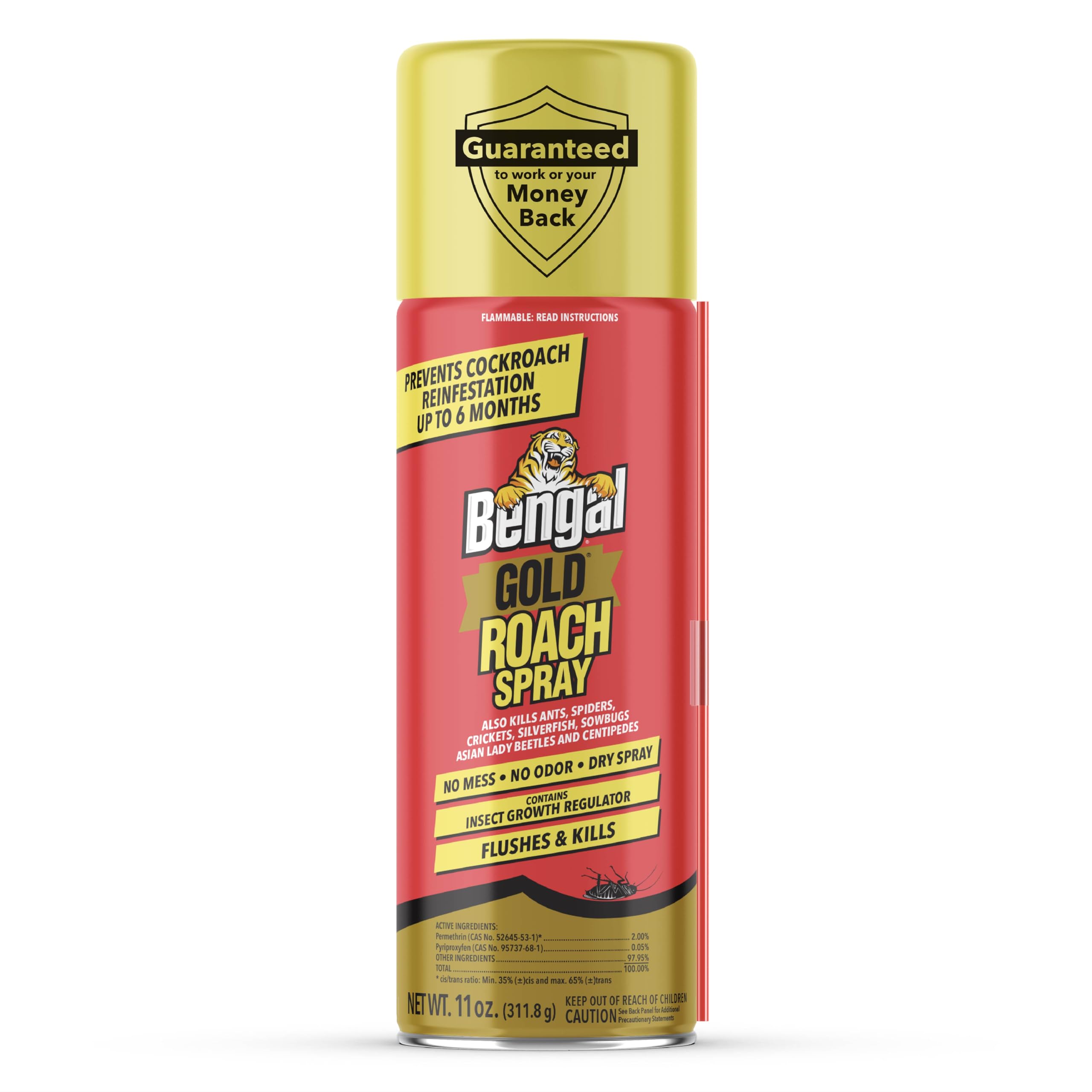 Bengal Gold Roach Spray bottle with label for easy application.