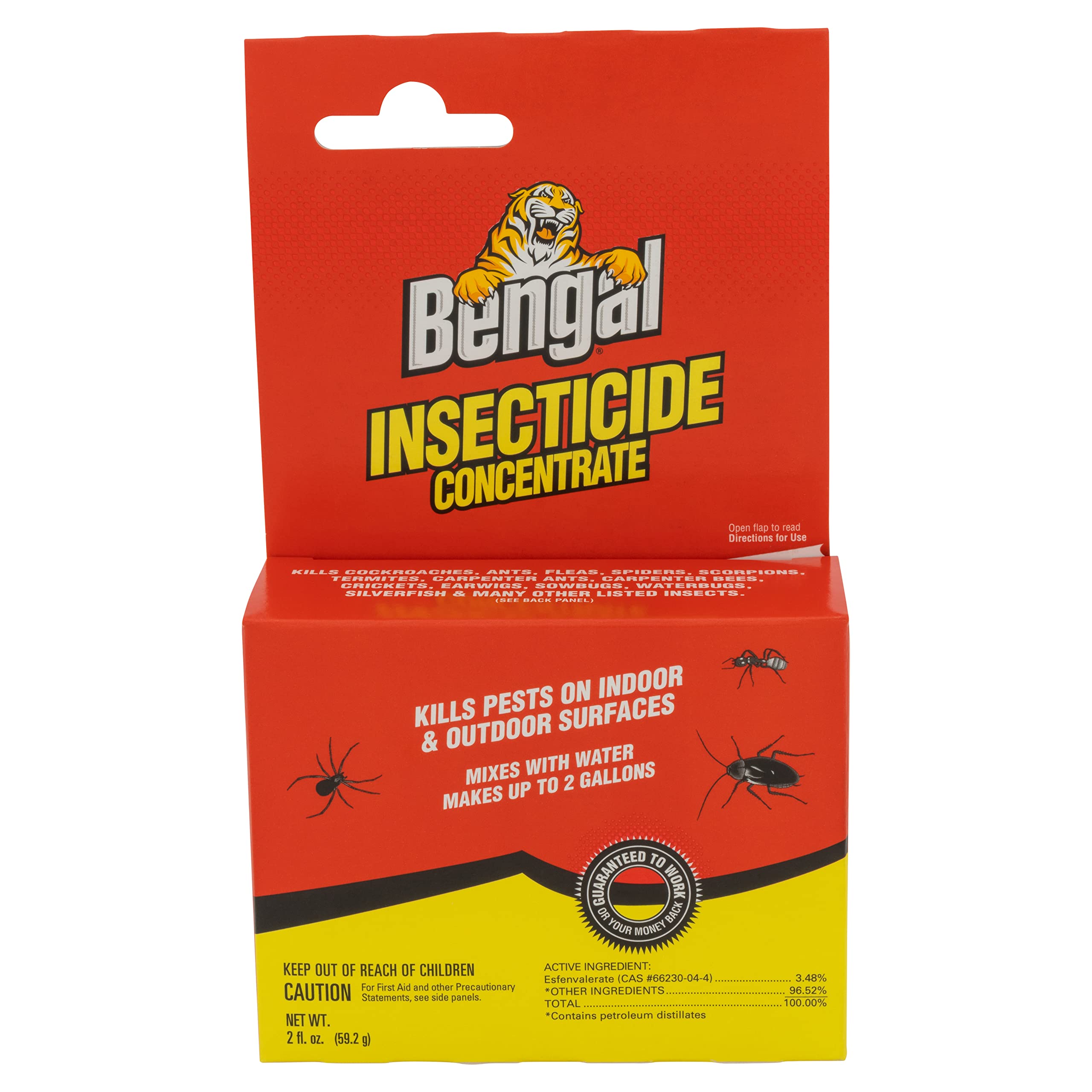 Bengal Insecticide Concentrate bottle for indoor pest control on multiple surfaces.